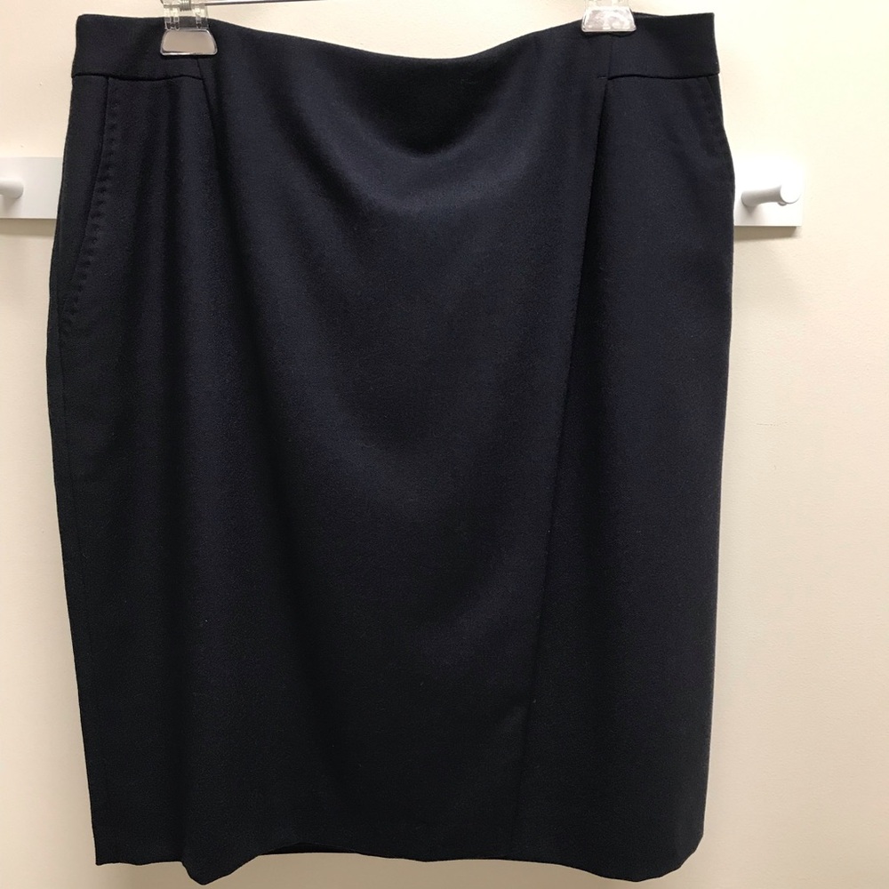 Brooks Brothers Navy Wool Blend Skirt NWT Size 14